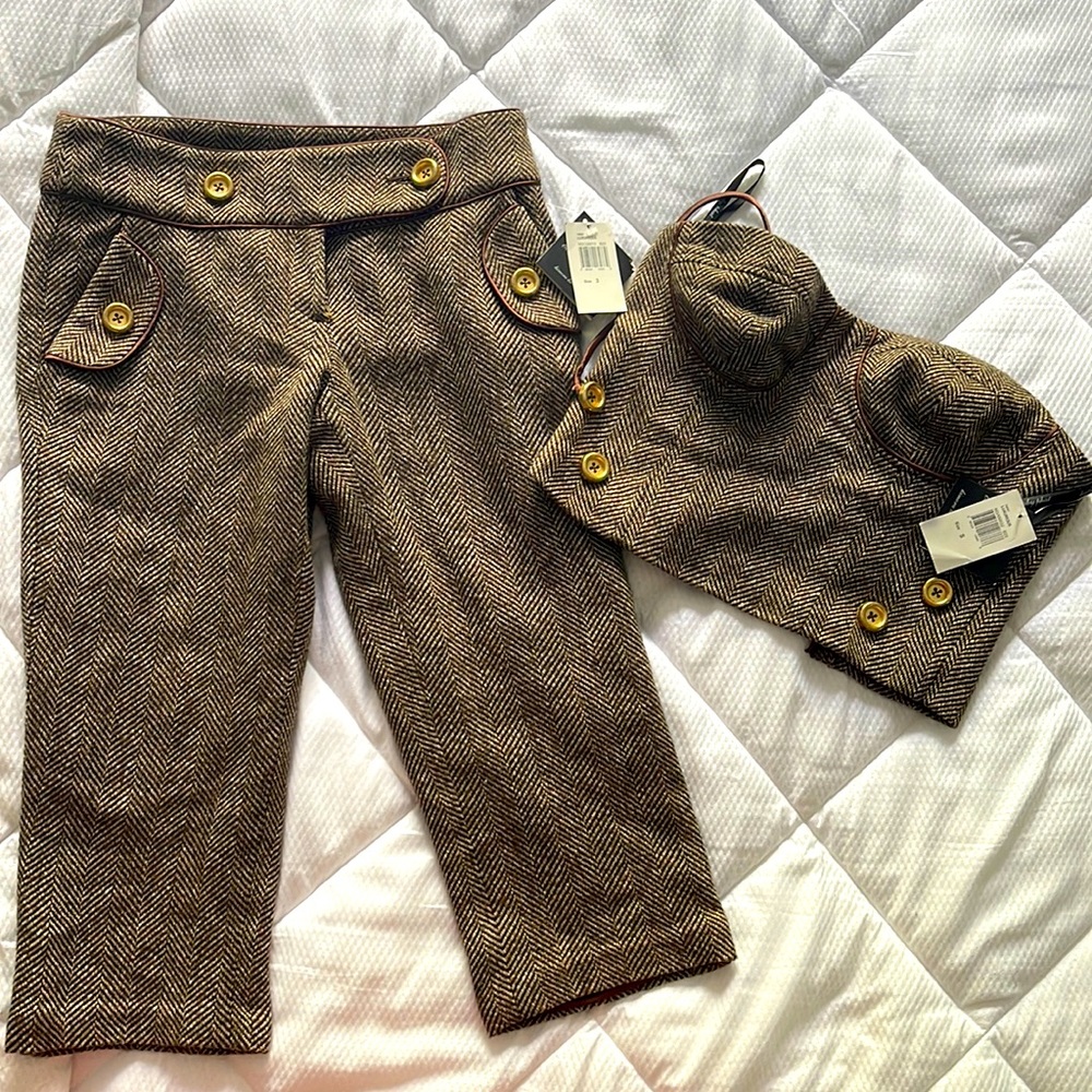 ✨BRAND NEW NWT Herringbone Wool 2-Piece